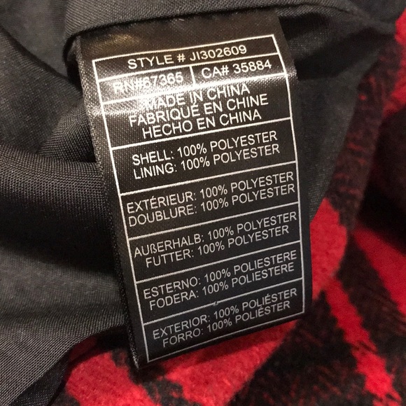 JACK by BB DAKOTA black red checkered blazer zip M - Picture 8 of 8